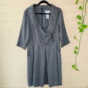 NWOT Vintage Style MadMen Wrap Gray Size 16